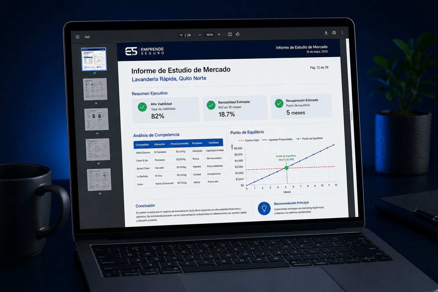 Informe PDF de estudio de mercado — más de 40 páginas